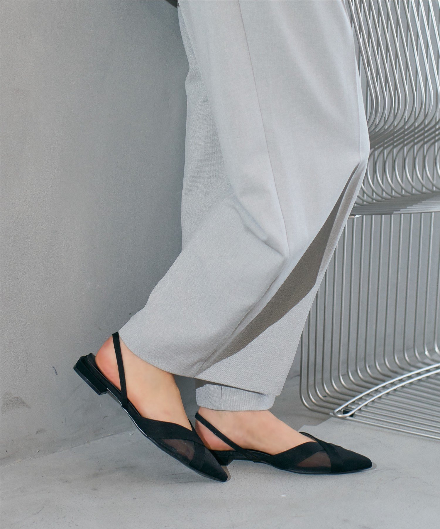 【SALE／35%OFF】carino メッシュポインテッドトゥパンプス モード・エ・ジャコモ×イング シューズ・靴 サンダル カーキグリーン ベージュ ブラック【送料無料】