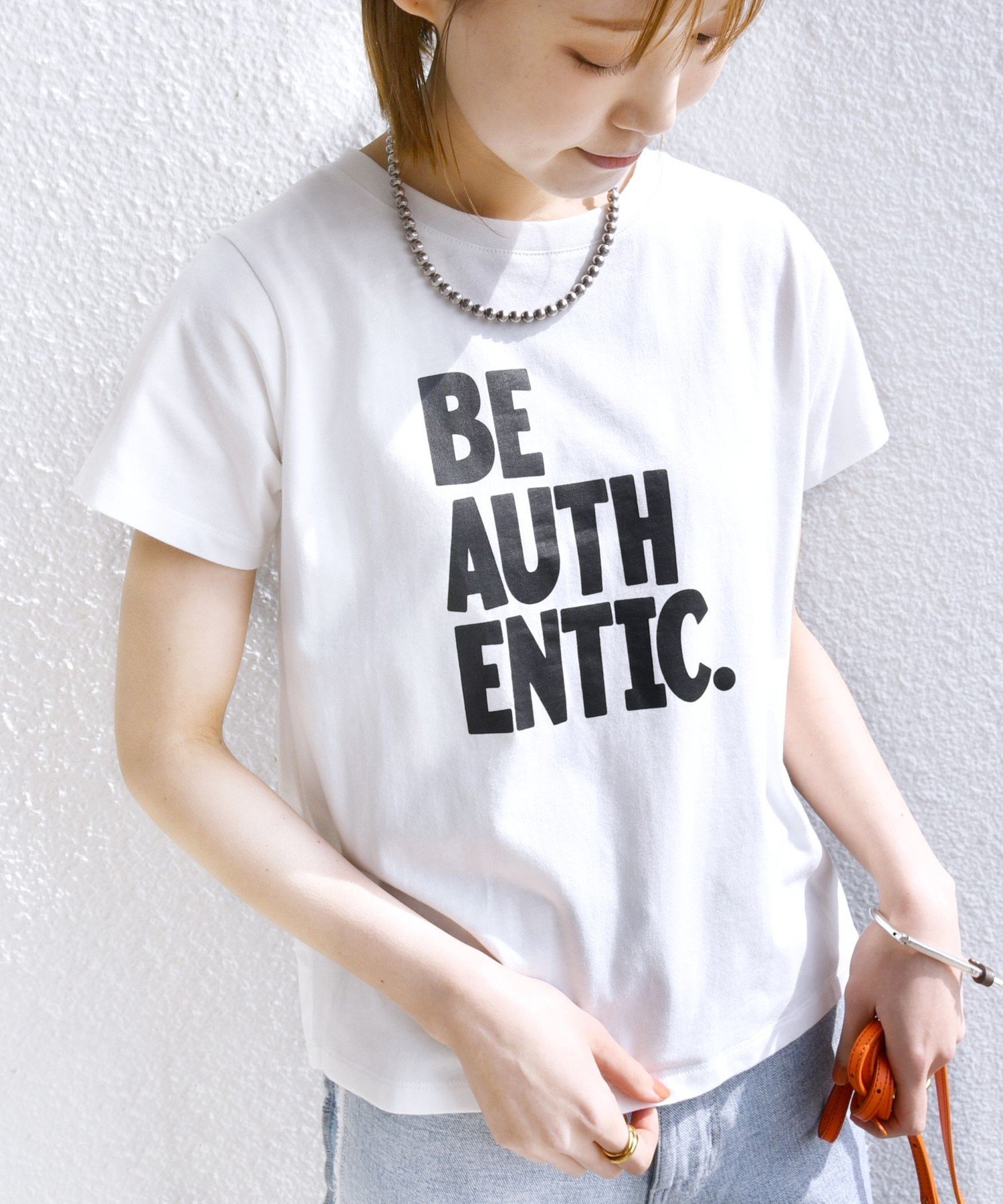 SHIPS WOMEN 81BRANCA:バリエーション ロゴ TEE ◇ シップス トップス カットソー・Tシャツ ホワイト グレー ブラウン