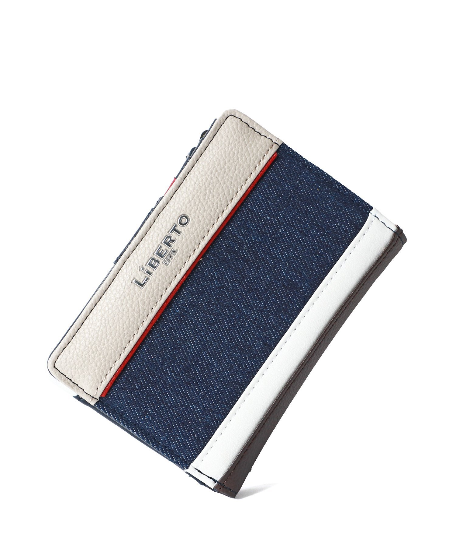 【SALE/8%OFF】LiBERTO EDWIN LiBERTO EDWIN 財布 メンズ デニム 二つ折り 切替え カジュアル マルカワ 財布・ポーチ・ケー...