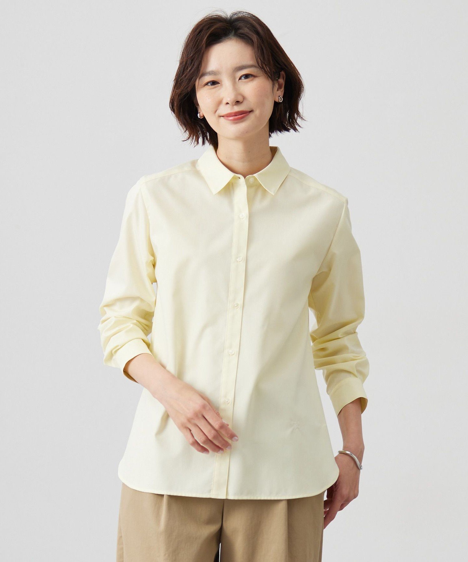 J.PRESS LADIES L 【WEB限定・洗える】クラシックピンオックス シャツ ジェイプレス トップス シャツ・ブラウス ホワイト イエロー ブルー