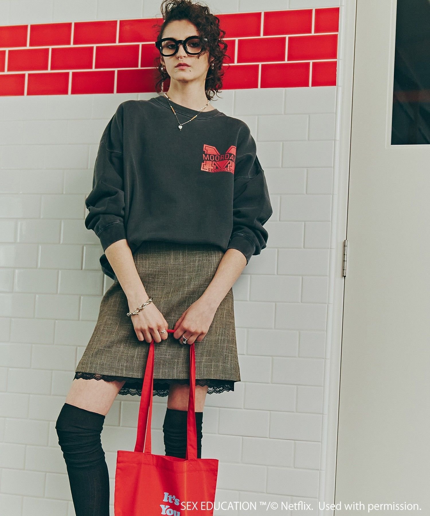 ROSE BUD ロゴプリントスウェットシャツ ローズバッド トップス カットソー・Tシャツ