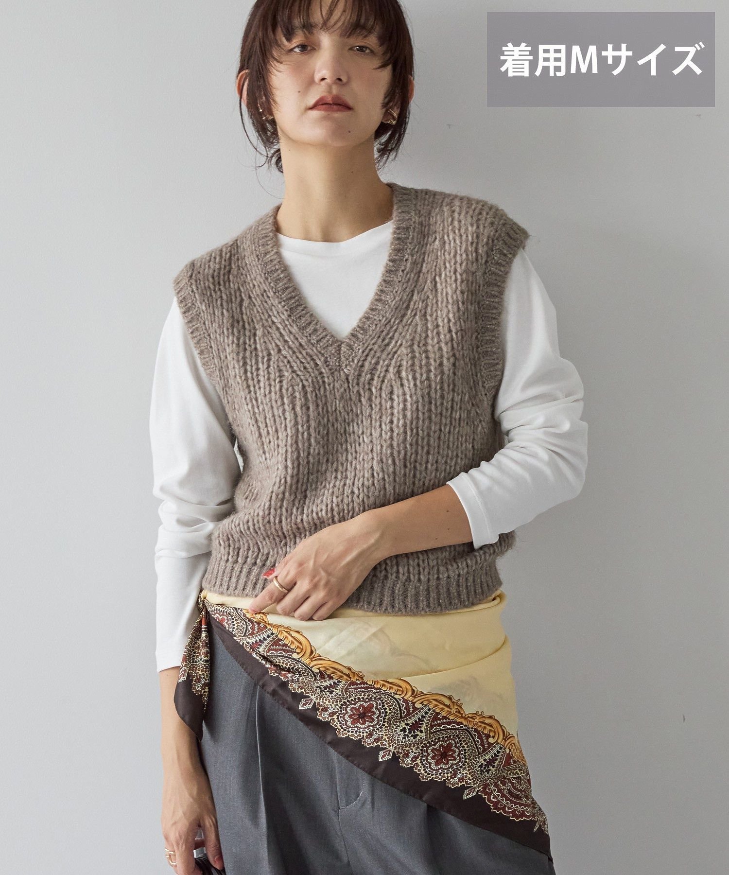 【SALE／50%OFF】AMERICAN HOLIC 【選べる丈】甘編みニットベスト アメリカンホリ...