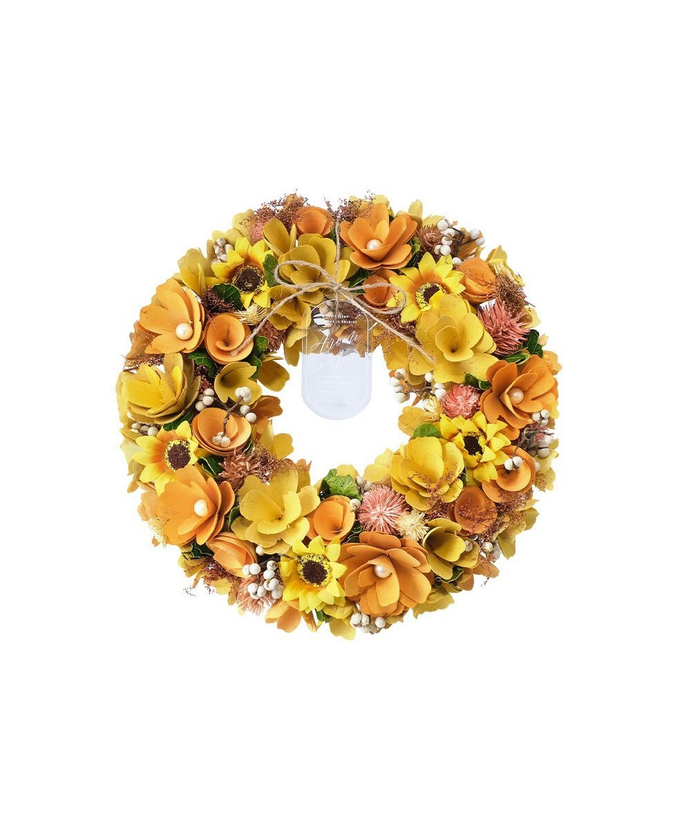 BACKYARD FAMILY ナチュラルリース L ローラ インテリア・生活雑貨 その他のインテリア・生活雑貨 イエロー【送料無料】