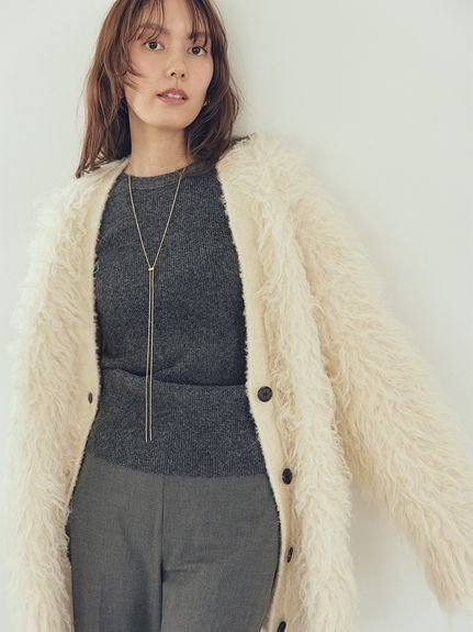 Mila Owen スコッチ釦シャギーニットカーディガン ミラオーウェン トップス カーディガン【送料無料】のサムネイル