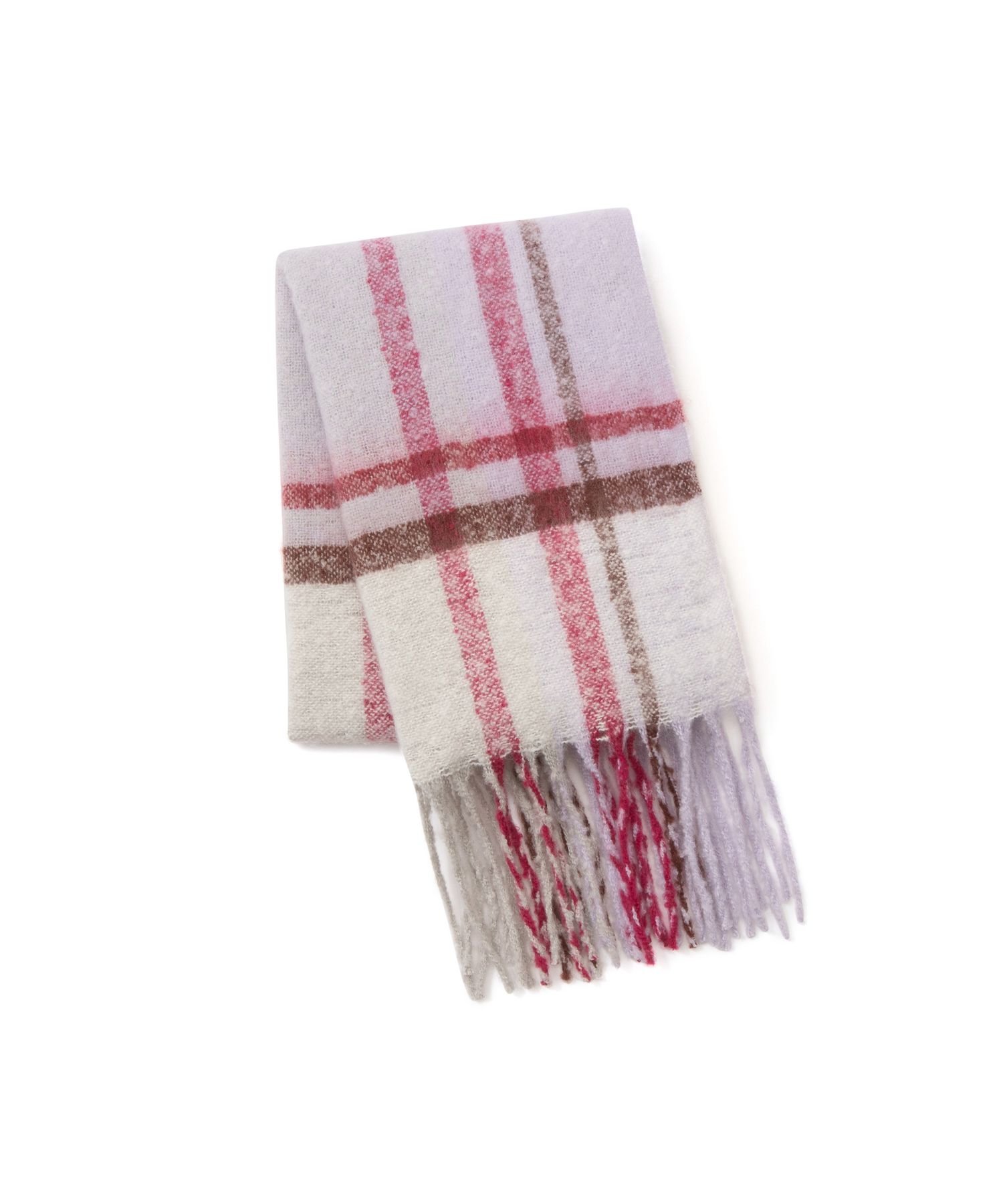 Francfranc モヘアライク チェックマフラー グレー フランフラン ファッション雑貨 マフラー・ストール..