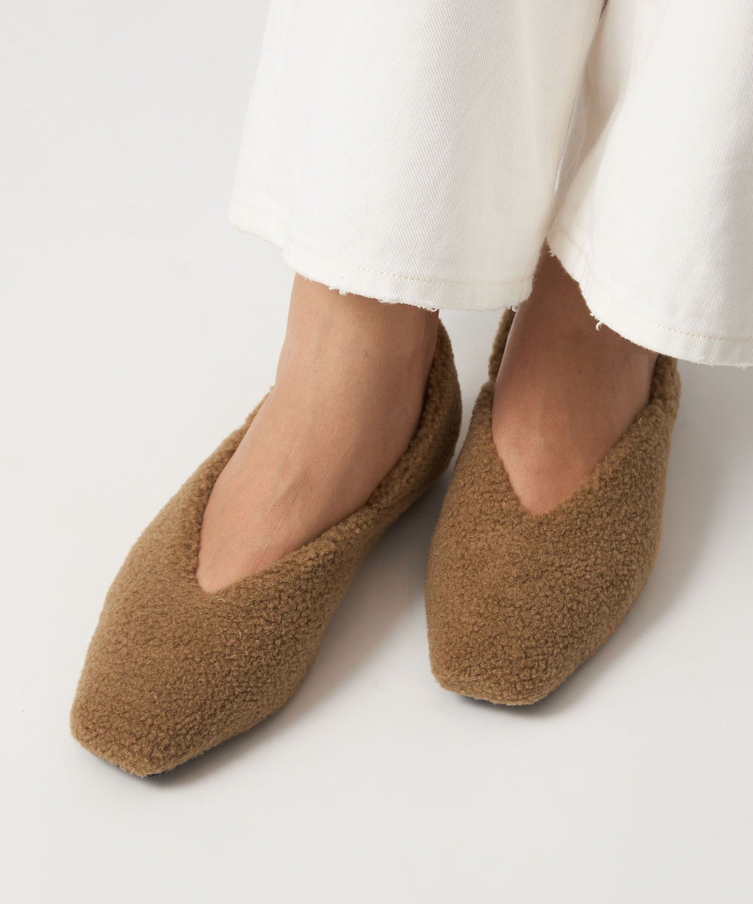 【SALE／30%OFF】UNITED ARROWS green label relaxing スクエア 2WAY フラットシューズ(ベージュ) ユナイテッドアローズ アウトレット シューズ・靴 パンプス ベージュ【送料無料】