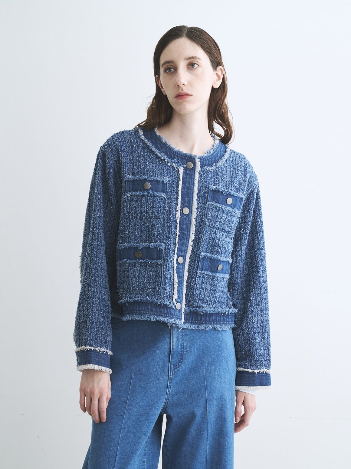 three dots Needl punched denim jacket スリードッツ ジャケット・アウター その他のジャケット・アウター ブルー