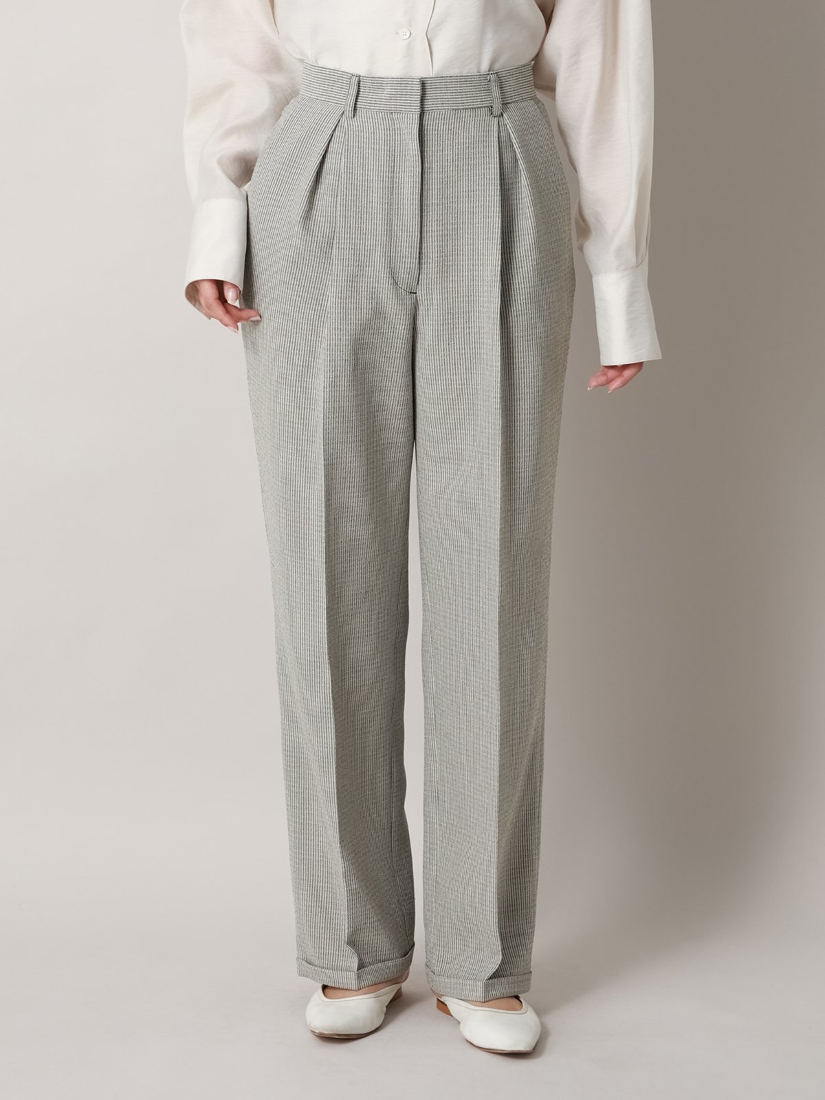 【SALE／50%OFF】SUIT SQUARE CIS. ストレートパンツ ウォッシャブル リフラクスキ...