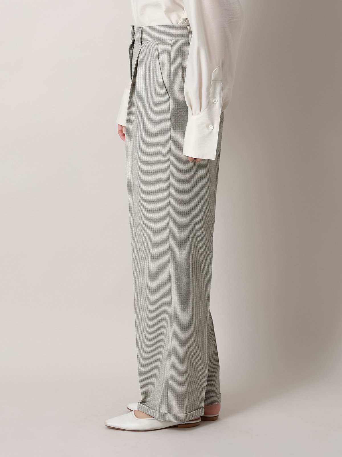 【SALE／50%OFF】SUIT SQUARE CIS. ストレートパンツ ウォッシャブル リフラクスキ...