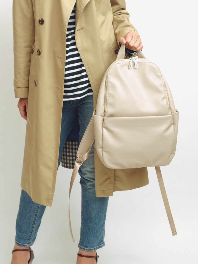 cache cache (L)カシュカシュ cachecache / ソフトPUシンプルリュックサック アンビリオン バッグ リュック・バックパック グレー ベージュ ブラック【送料無料】のサムネイル