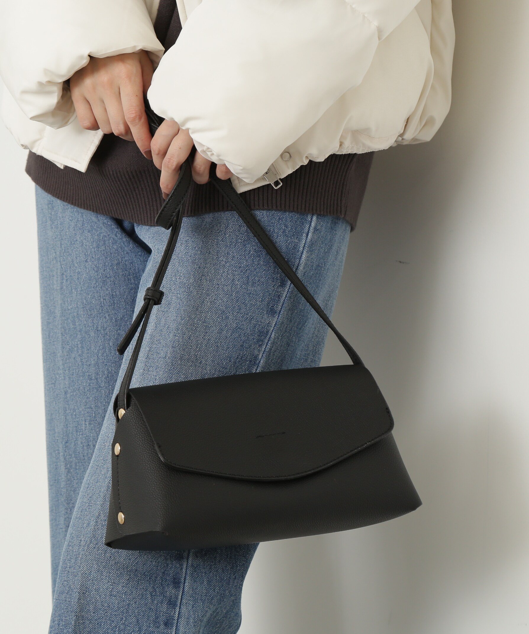 【SALE／30%OFF】N. Natural Beauty Basic フラップデザインショルダーバッグ エヌ ナチュラルビューティーベーシック* バッグ ショルダーバッグ ホワイト ブラック ブルー【送料無料】