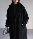 【SALE/46%OFF】Riberry ボアロングコート リベリー ジャケット・アウター その他のジャケット・アウター グレー ブラック ベージュ ブラウン【...