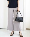 OFUON ストレッチワイドパンツ/接触冷感/洗える/WEB限定サイズあり オフオン パンツ その他のパンツ ブラウン ブラック【送料無料】(4)