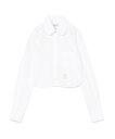 THOM BROWNE CLASSIC CROPPED ROUND COLLAR SHIRT トムブラウン トップス シャツ・ブラウス ホワイト【送料無料】