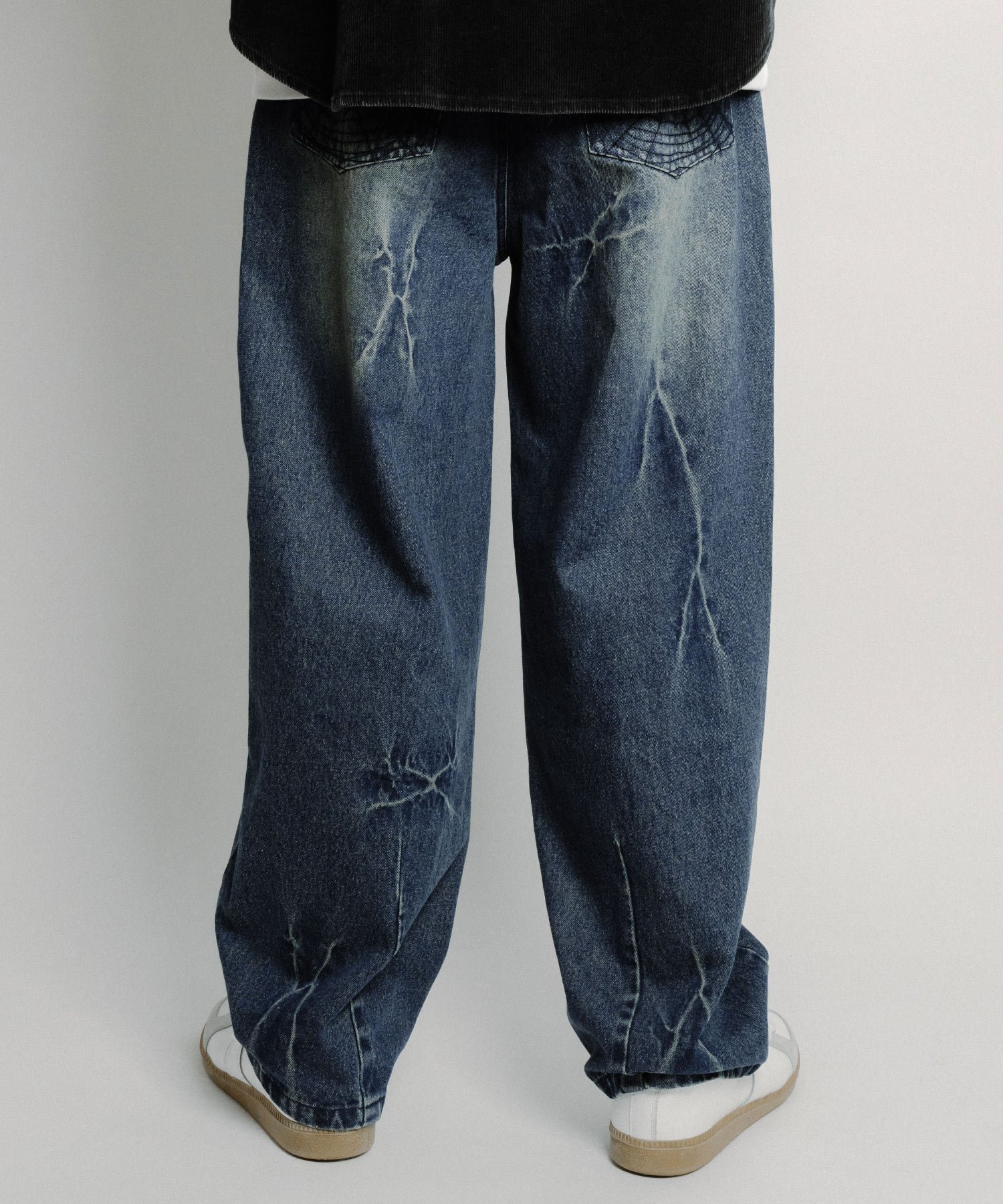Subciety Cobweb curved denim pants サブサエティ パンツ ジーンズ・デニムパンツ ブラック ネイビー