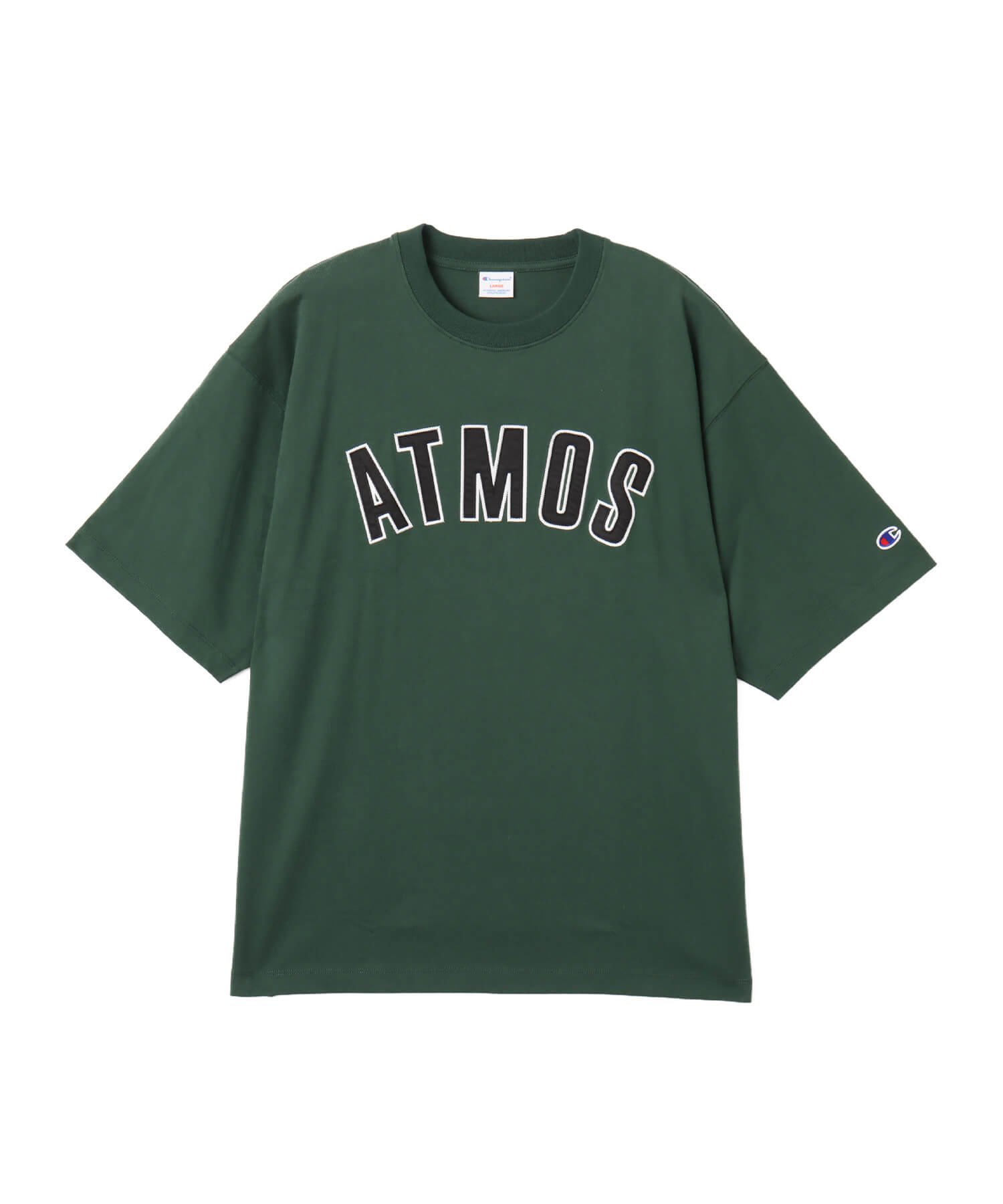 atmos Champion x atmos 16s/1 OE Jersey T-shirt DARK GREEN アトモス トップス カットソー・Tシャツ