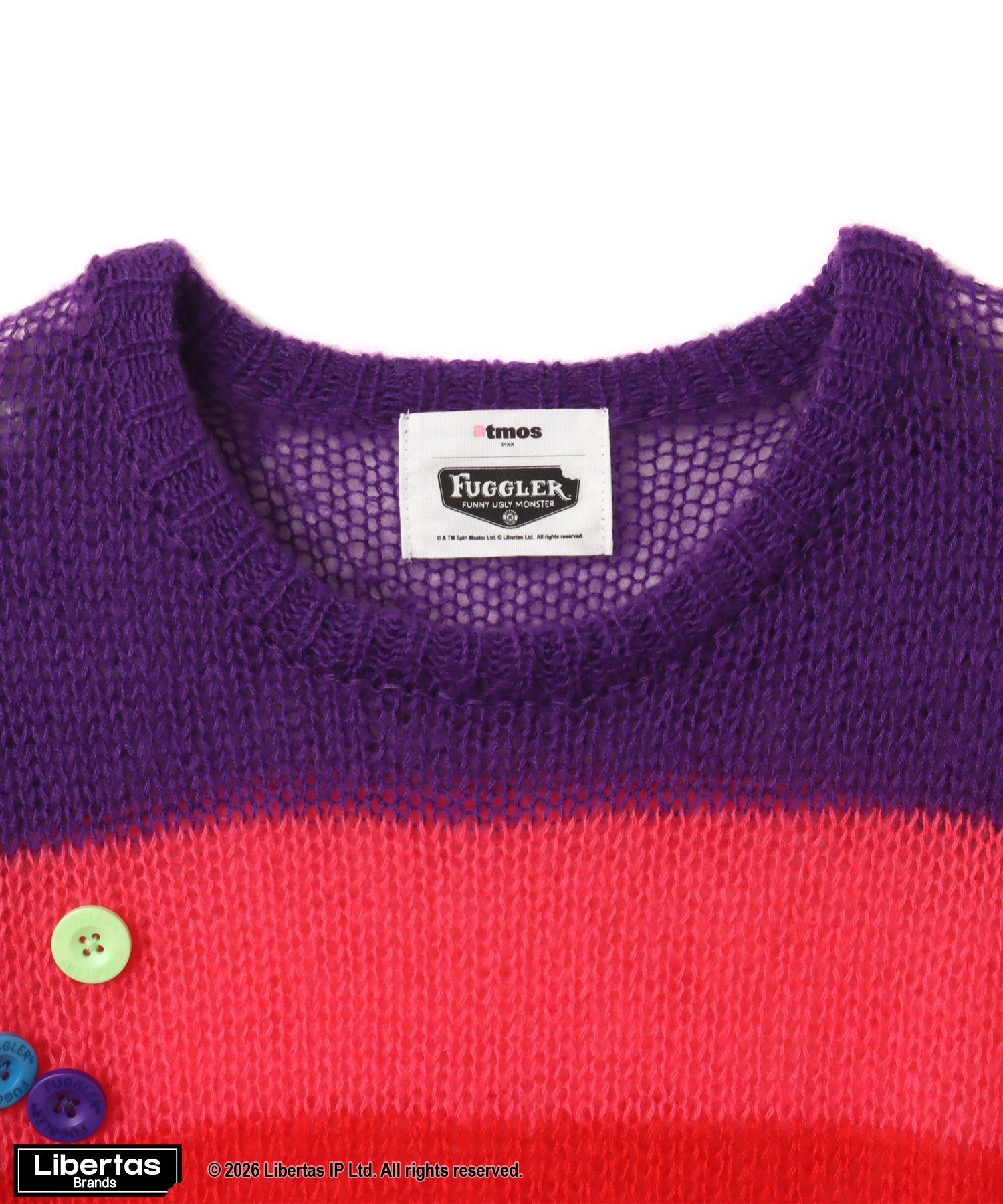 atmos pink atmos pink x FUGGLER Crew Neck Knit Top MULTI アトモス トップス ニット