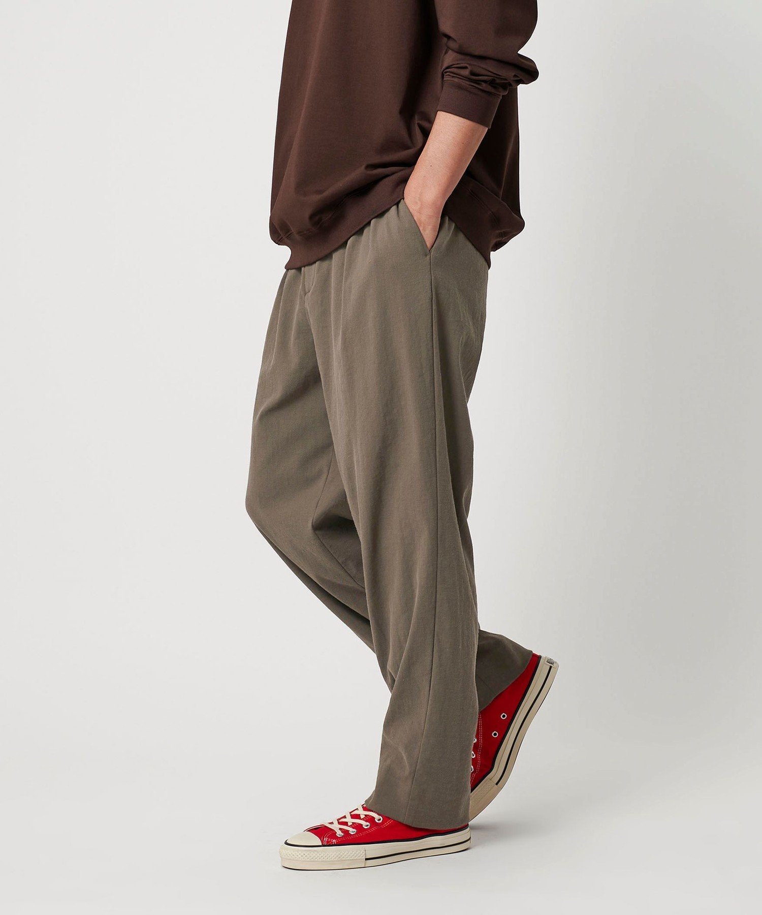TC/FLAX オックス バルーン イージー パンツ NO.9 ユナイテッドアローズ アウトレット パンツ その他のパンツ ブラック グリーン ホワイト