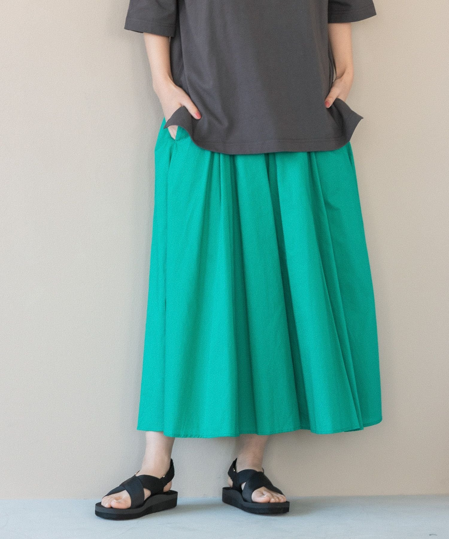 【SALE／50%OFF】LEPSIM 軽やかコットンスカーチョ レプシィム パンツ その他のパンツ グリーン オレンジ カーキ ブルー パープル ピンク ブラウン ブラック レッドのサムネイル