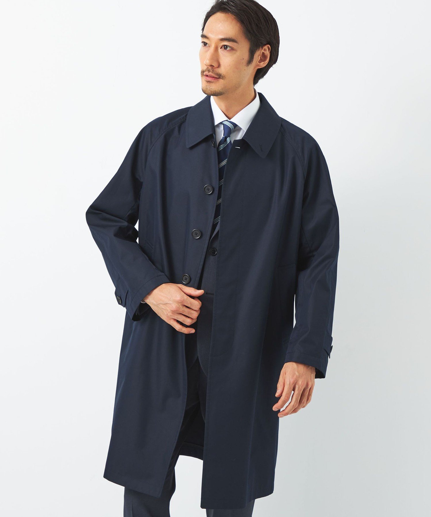 【SALE／70%OFF】UNITED ARROWS green label relaxing コットン ポリエステル シングル ラグラン ステンカラーコート -撥水- ユナイテッドアローズ アウトレット ジャケット・アウター ステンカラーコート ネイビー ベージュ【送料無料】