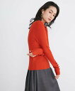 【SALE/65%OFF】INED 《大きいサイズ》ウールリブセーター イネド トップス ニット オレンジ グリーン レッド ホワイト【送料無料】(4)