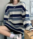 【SALE/30%OFF】miniministore ボーダー柄 スウェット 配色 トレーナー ミニミニストア トップス スウェット・トレーナー ネイビー レッ...