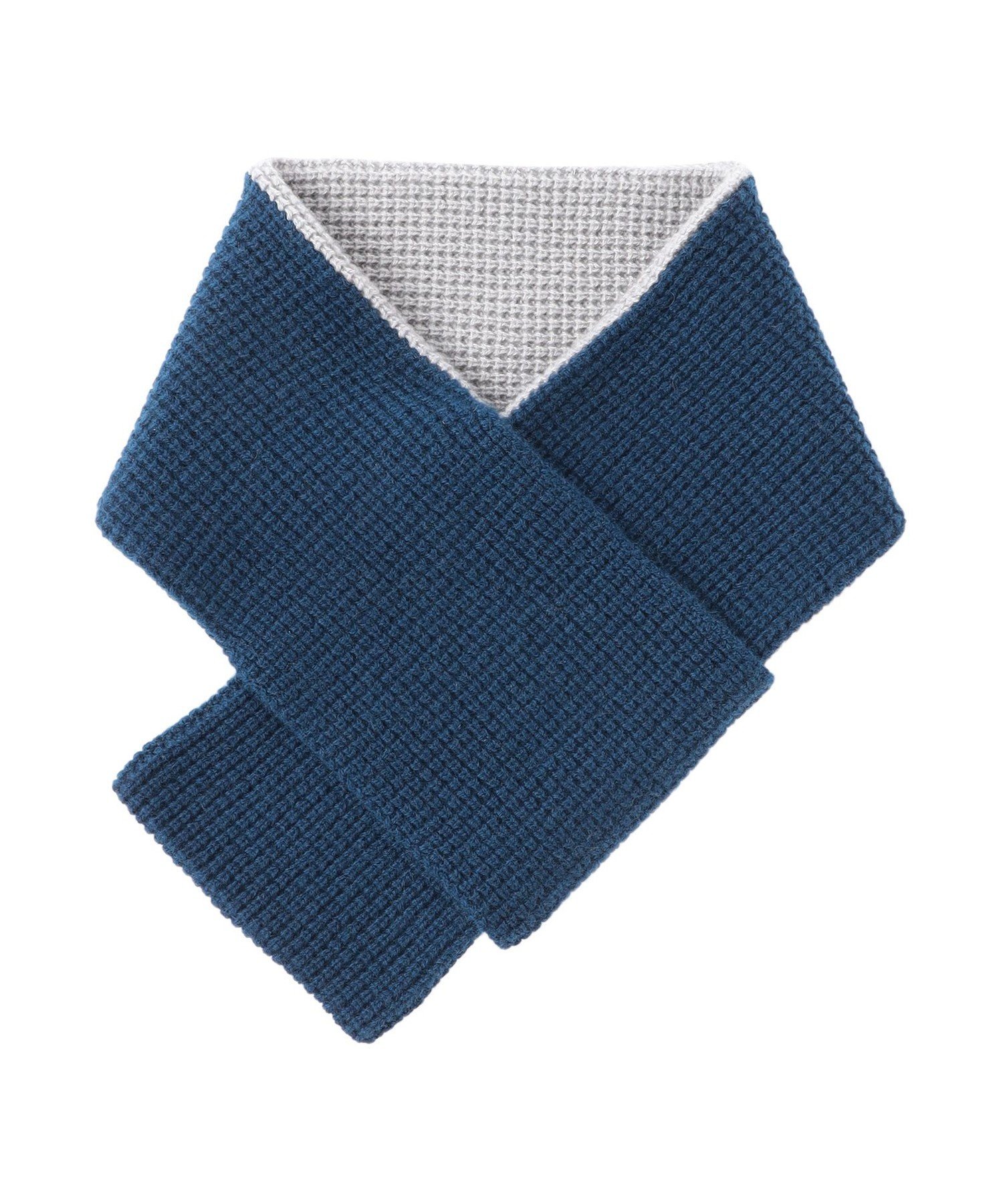 【SALE/30%OFF】EPOCA UOMO バイカラーカシミヤニットマフラー エポカ ファッション雑貨 マフラー・ストール・ネックウォーマー ブラック ブルー【送料無料】