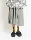 gomme コーディングSKT ゴム スカート ロング・マキシスカート ブラック グレー【送料無料】