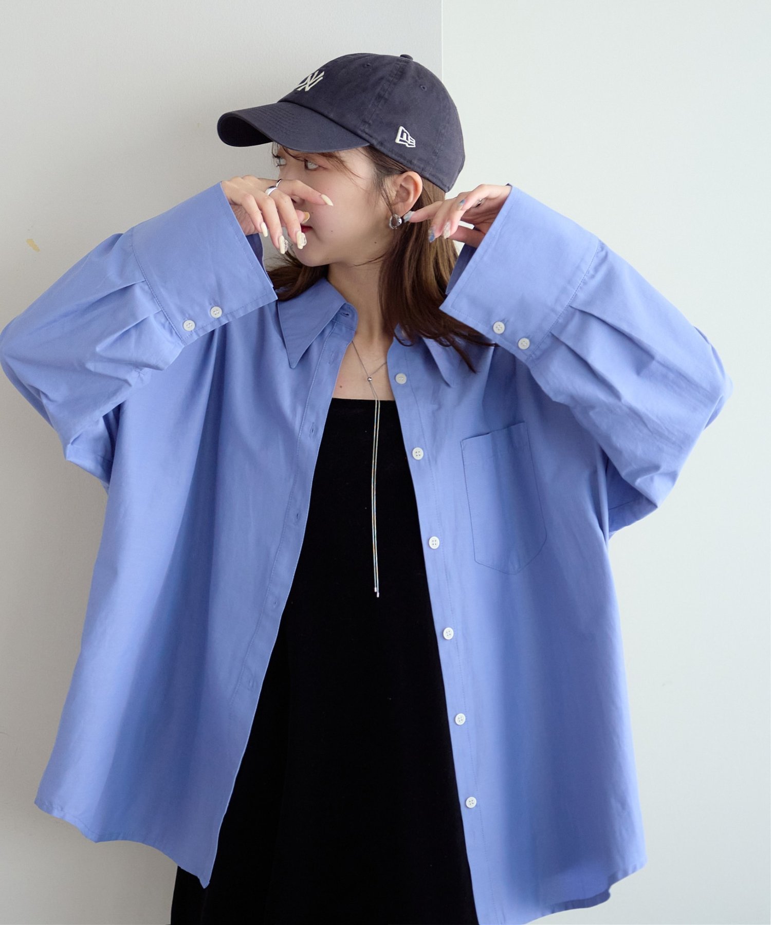 Discoat ブロードワイドスリーブシャツ ディスコート トップス シャツ・ブラウス ブルー イエロー ピンク【送料無料】のサムネイル