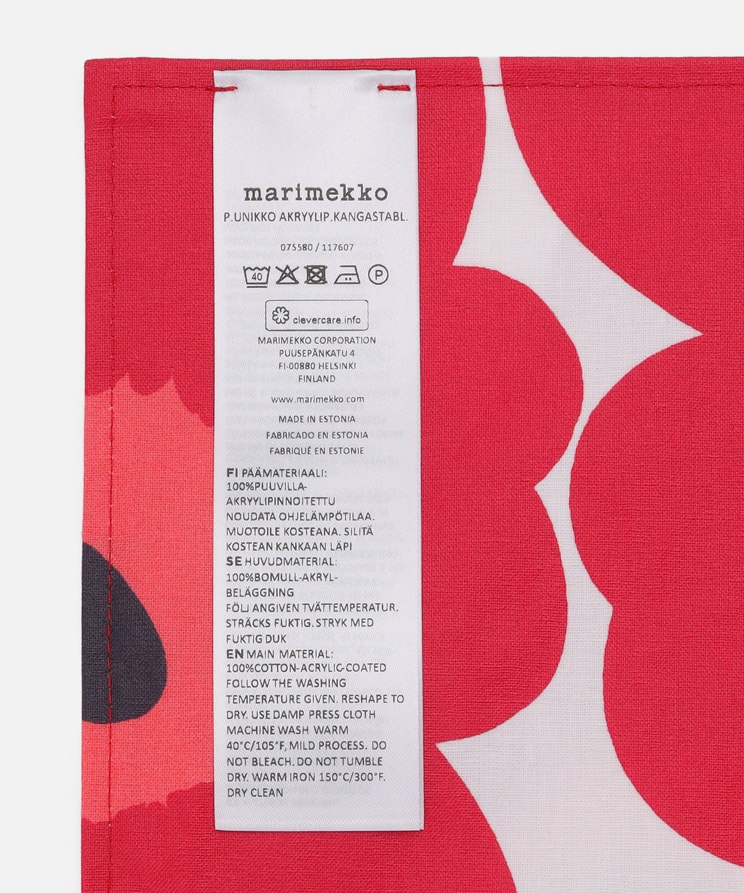 【SALE／10%OFF】Marimekko Pieni Unikko プレイスマット マリメッコ ファッション雑貨 その他のファッション雑貨 ホワイト【送料無料】