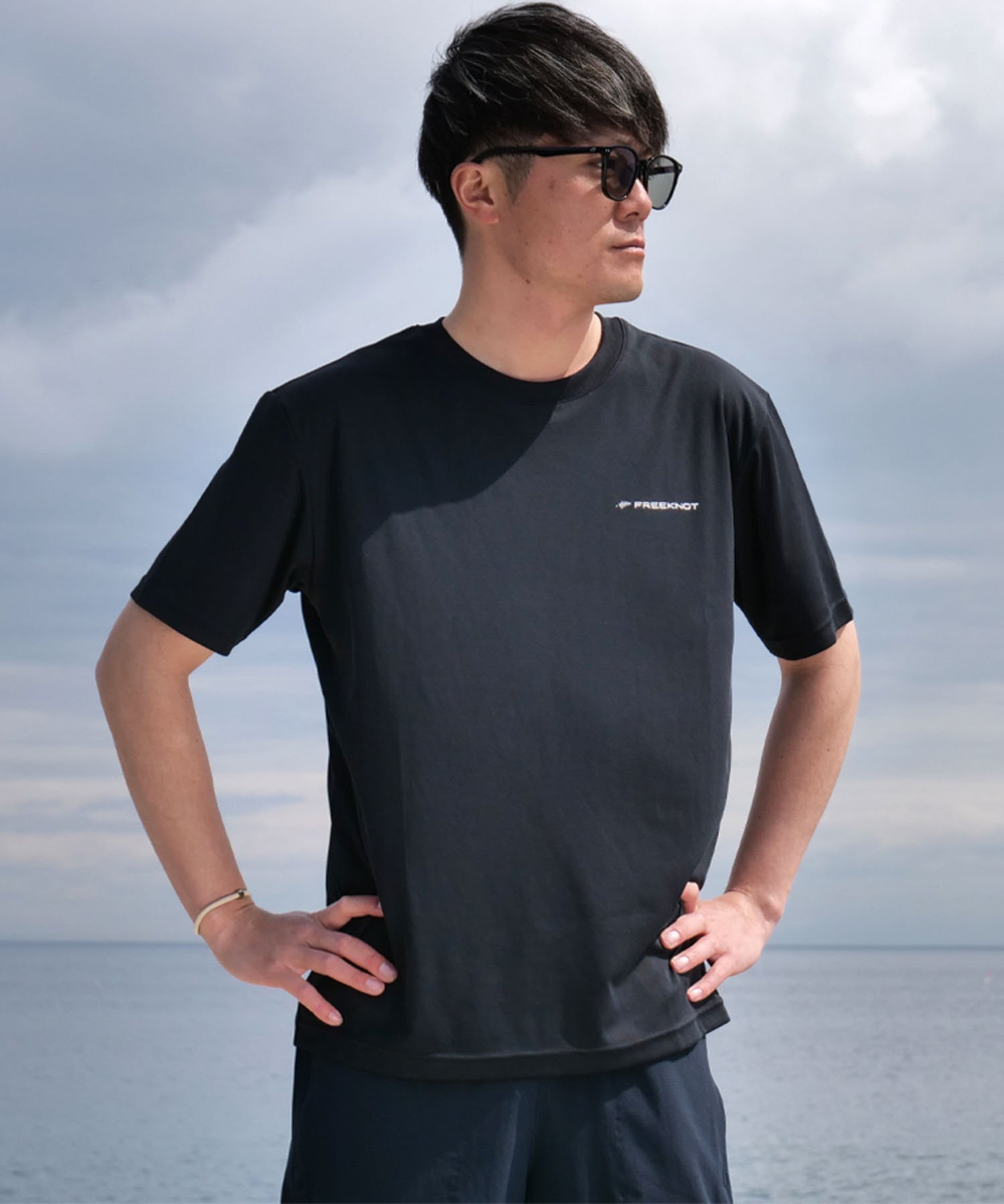 ドライシフトTシャツ フリーノット トップス カットソー・Tシャツ ブラック
