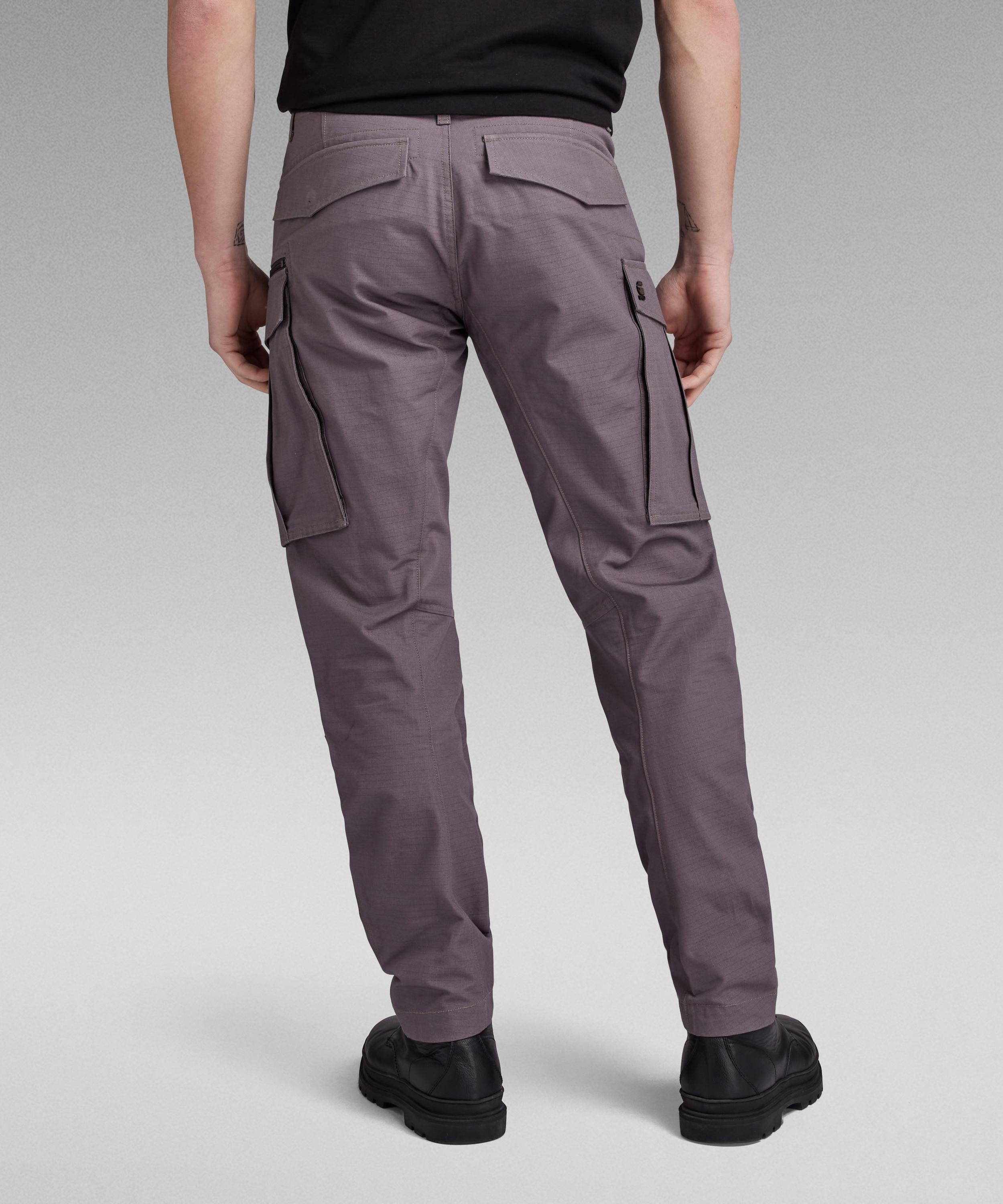 【公式ショップ】ROVIC ZIP 3D REGULAR TAPERED PANTS/立体裁断レギュラーテーパードカーゴパンツ ジースターロゥ パンツ カーゴパンツ グレー