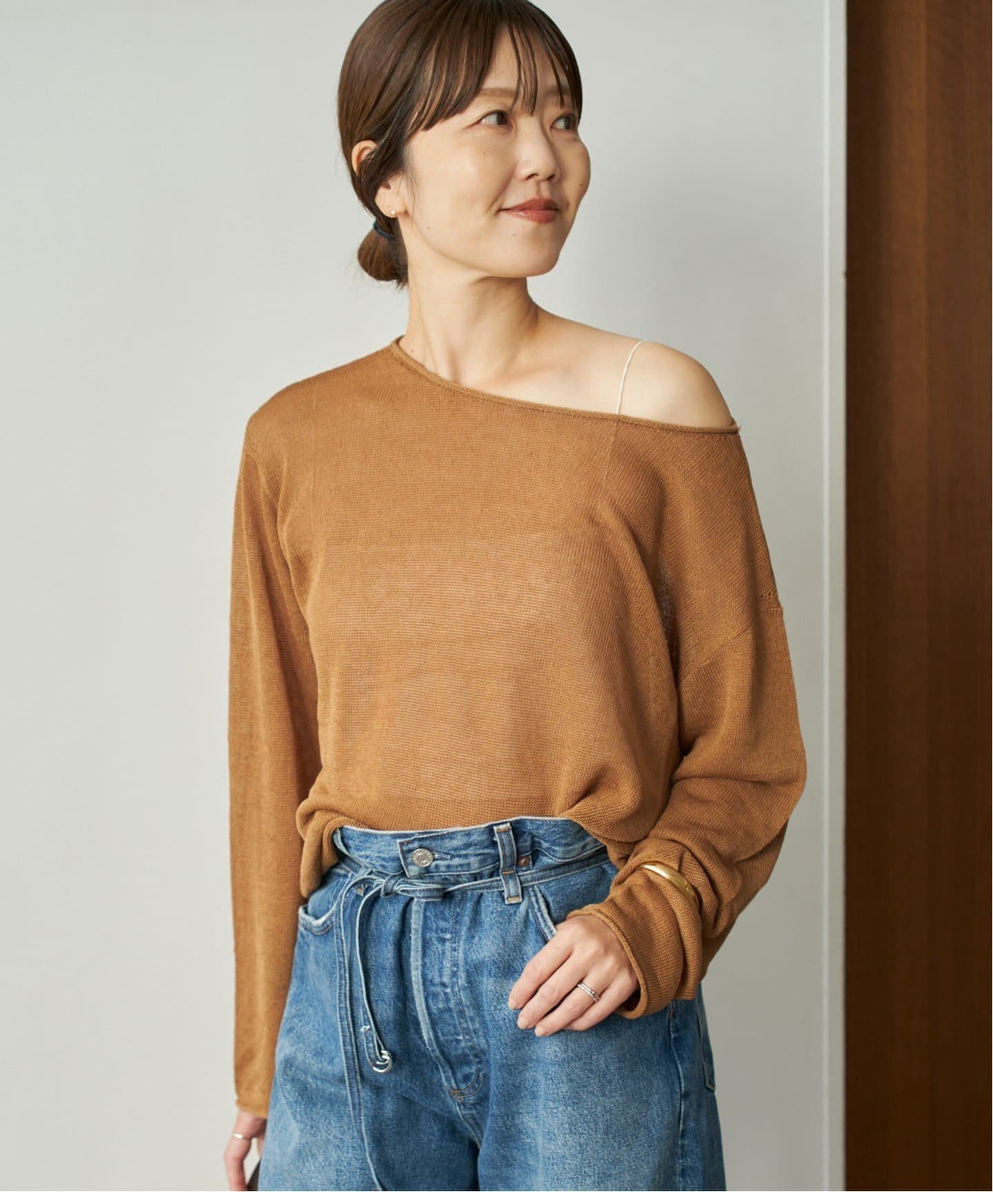 plage 《追加》Li/Ny simple プルオーバー プラージュ トップス ニット ブラック ブラウン ピンク【送料無料】のサムネイル