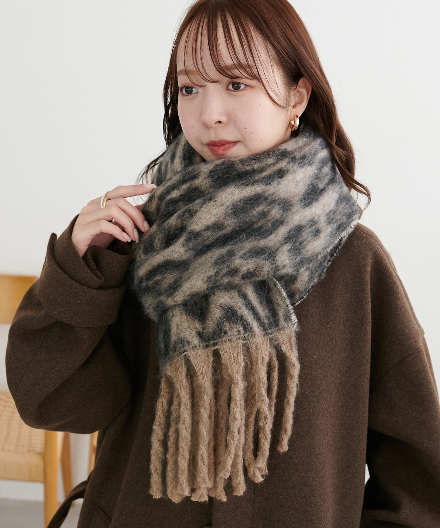 Discoat 【ユニセックス】アニマル柄マフラー ディスコート ファッション雑貨 マフラー・ストール・ネ..