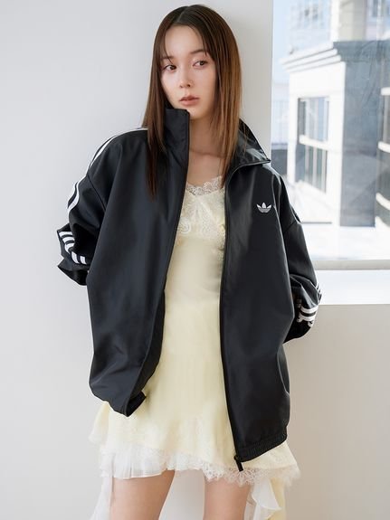 SNIDEL 【adidas Originals】FIRE BIRD ADILENIUM TT/ファイヤーバードアディレニウムトラックジャケット スナイデル ジャケット・アウター ブルゾン・ジャンパー ブラック【送料無料】