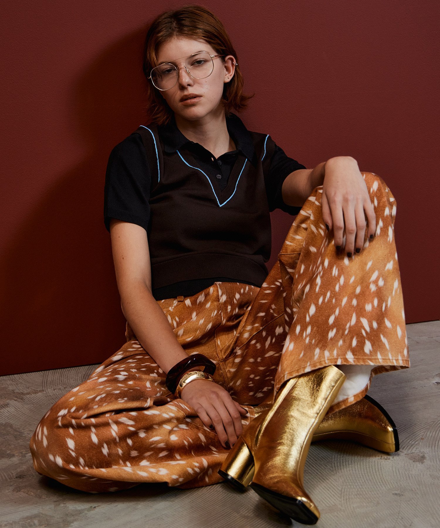MAISON SPECIAL Wide Bambi Print Pants メゾンスペシャル パンツ その他のパンツ