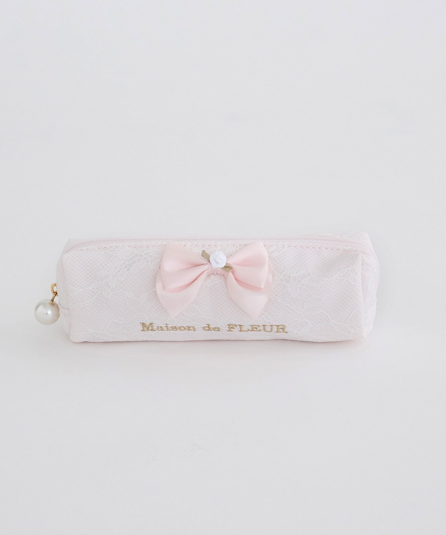 Maison de FLEUR レースリボンロングポーチ メゾン ド フルール 財布・ポーチ・ケース ポーチ ピンク