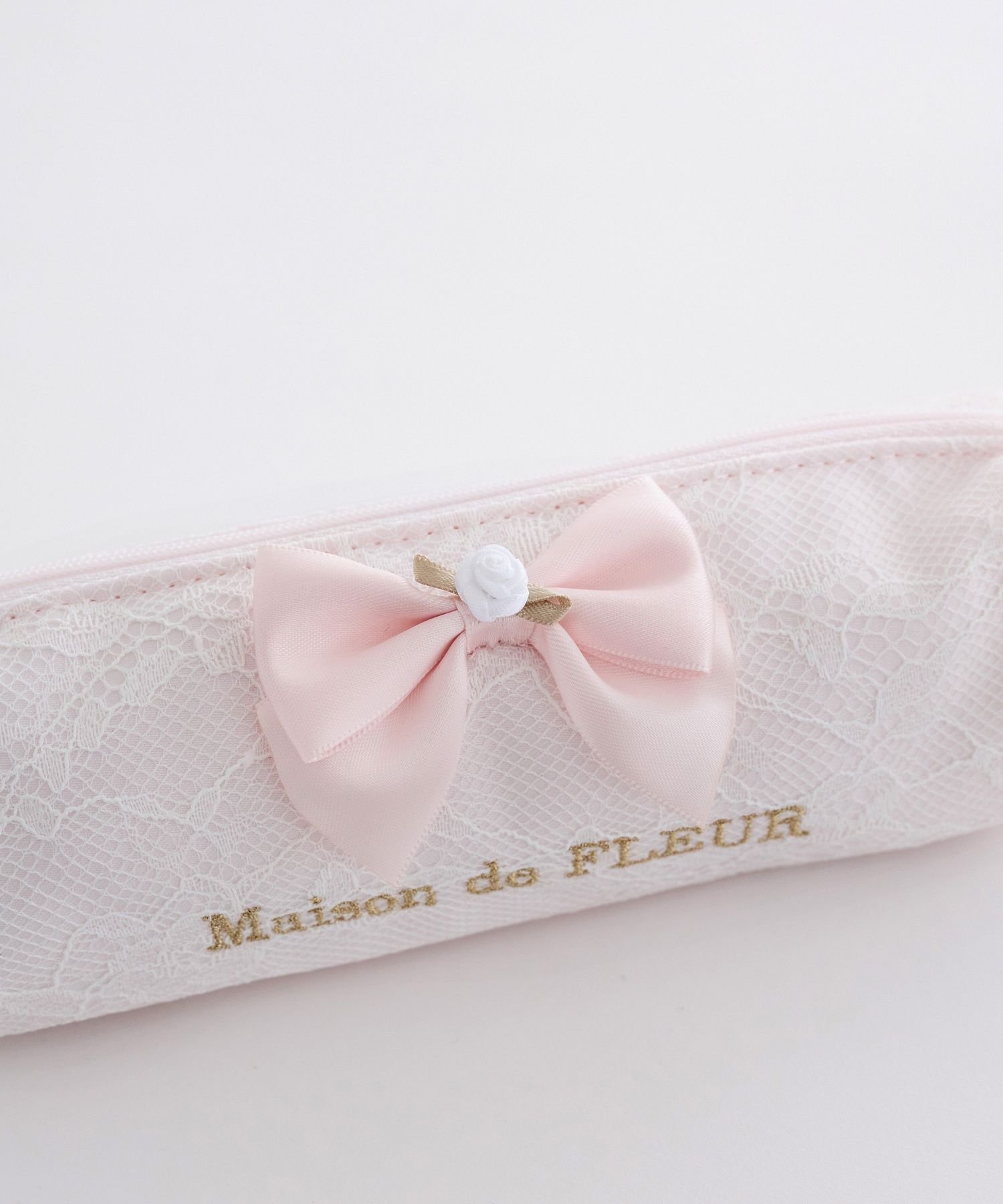 Maison de FLEUR レースリボンロングポーチ メゾン ド フルール 財布・ポーチ・ケース ポーチ ピンク