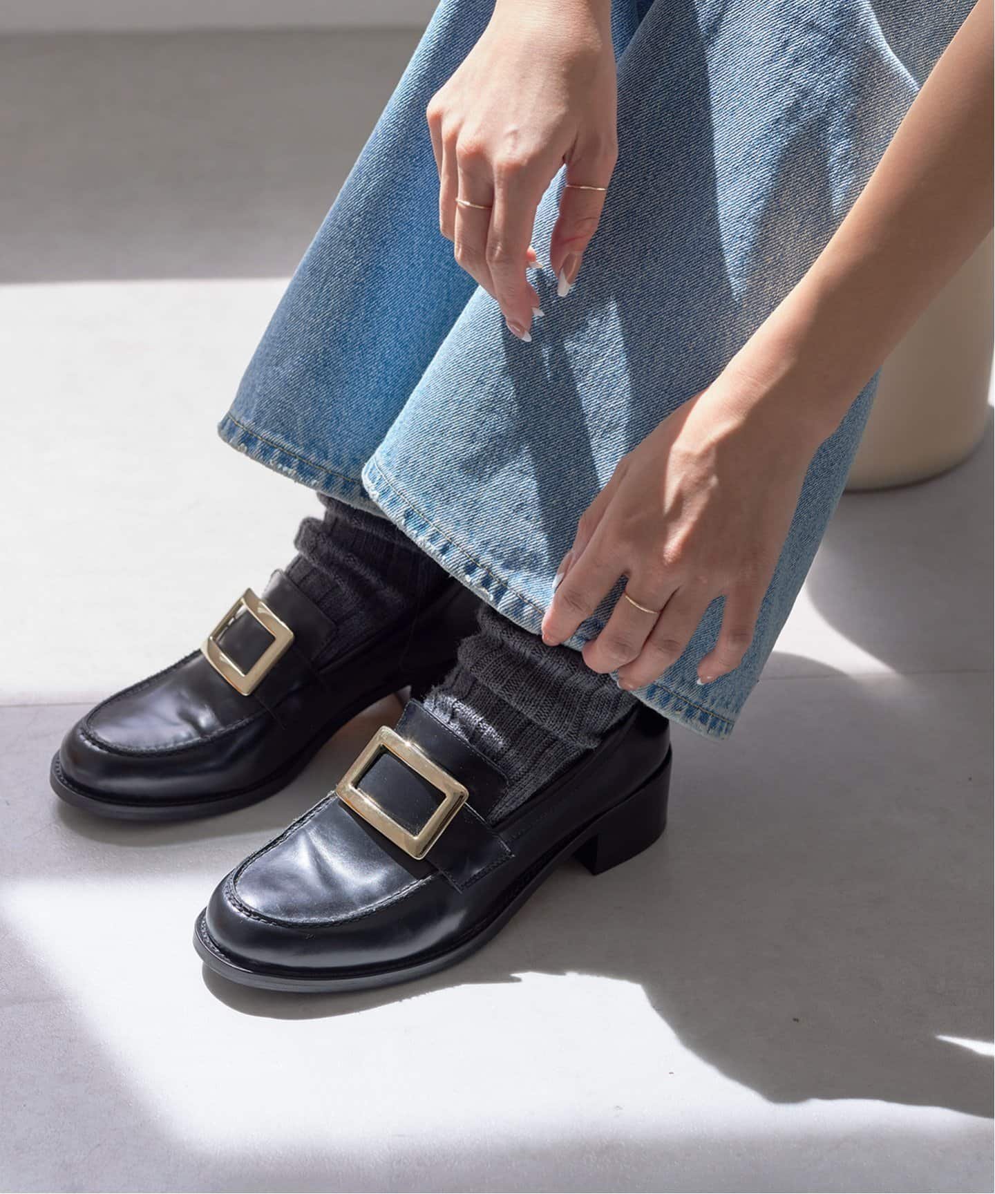 JOURNAL STANDARD 【PASCUCCI/パスクッチ】バックル付きローファー ジャーナル スタンダード シューズ・靴 ローファー ブラック ブラウン【送料無料】のサムネイル