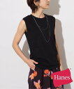 JOURNAL STANDARD relume 【Hanes / ヘインズ】RE JAPAN FIT FOR HER スリーブレスTシャツ ジャーナル スタンダード レリューム トップス ノースリーブ タンクトップ ブラック ホワイト