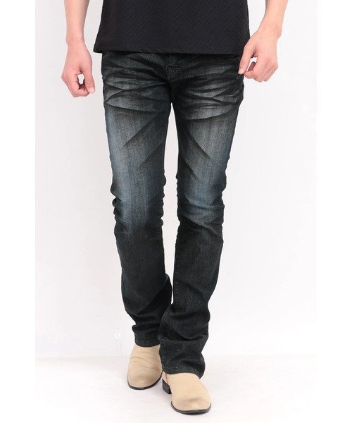 TORNADO MART TORNADO MART∴ダブルスプレーシューカットデニム トルネードマート パンツ その他のパンツ ブラック ネイビー【送料無料】のサムネイル