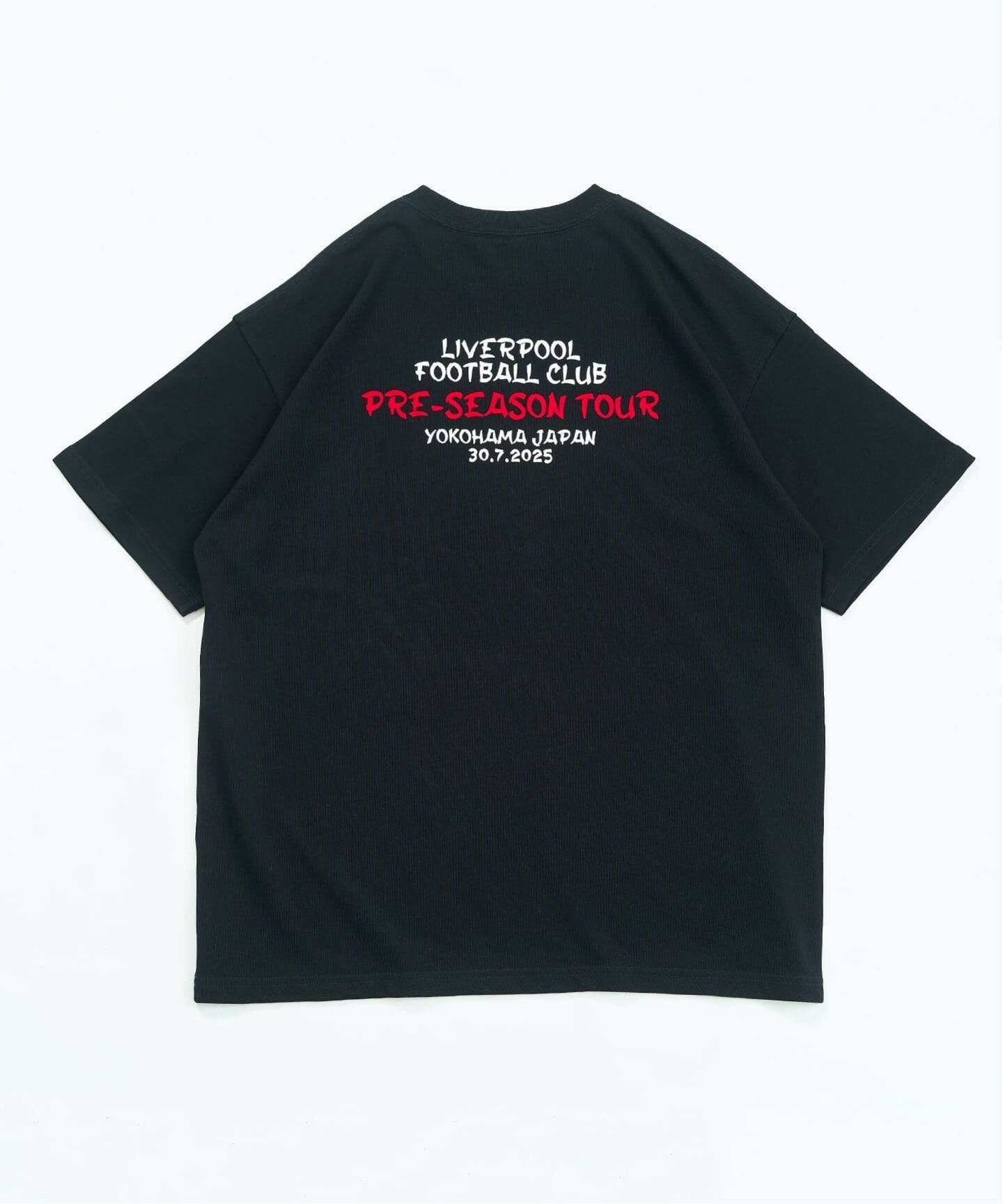Liverpool FC 【Liverpool FC / リバプール FC】VINTAGE FLOCKING PRINT Tシャツ フォーワンセブン エディフィス トップス カットソー・Tシャツ ブラック グレー