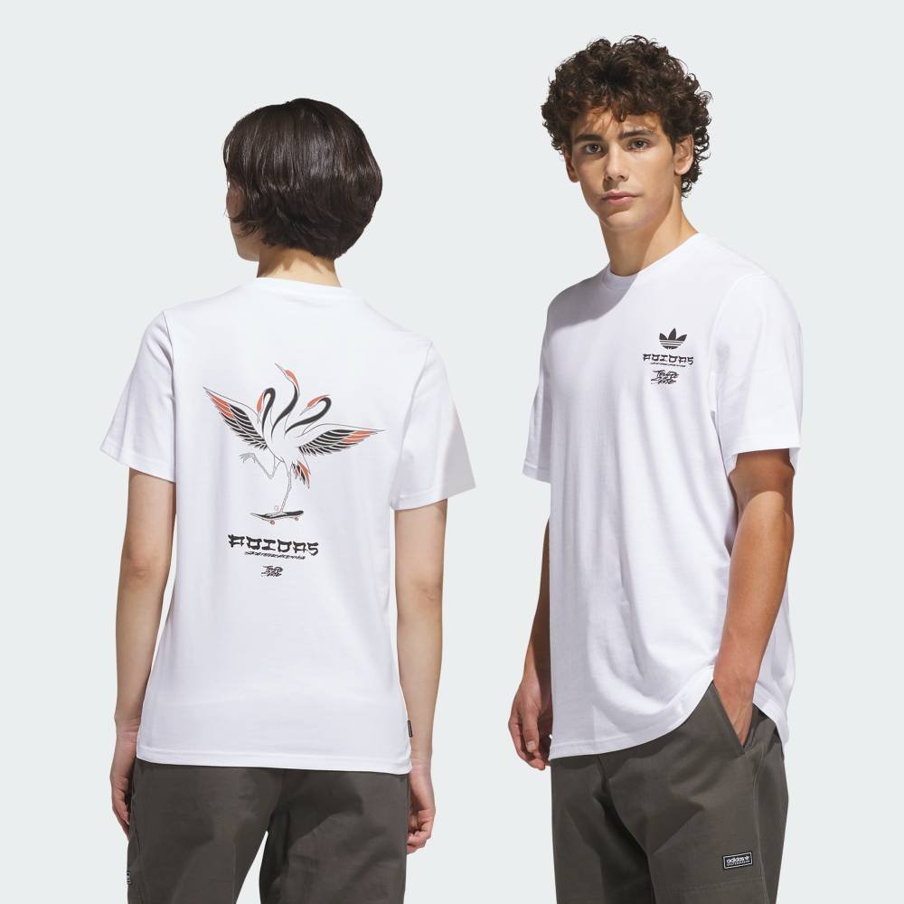 adidas 【公式】アディダス adidas 返品可 スケートボーディングxテンプル オブ スケート クレインTシャツ アディダス トップス カットソー・Tシャツ ホワイト【送料無料】