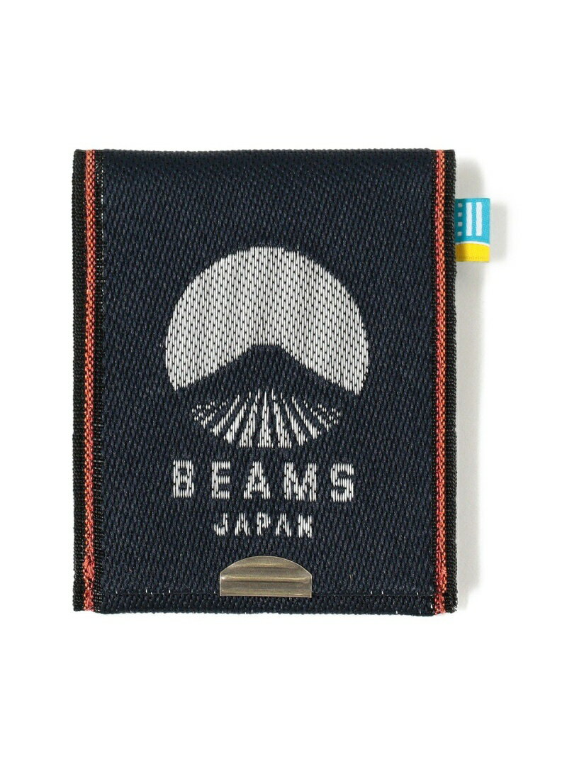 BEAMS JAPAN 高田織物 * BEAMS JAPAN / 別注 畳べり ビームス ジャパン ロゴ カード & コイン ウォレット 銘品のススメ 財布 カードケース ビームス ジャパン 財布・ポーチ・ケース その他の財布・ポーチ・ケース ネイビー レッド