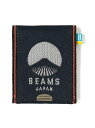 BEAMS JAPAN 高田織物 * BEAMS JAPAN / 別注 畳べり ビームス ジャパン ロゴ カード &コイン ウォレット 銘品のススメ 財布 カードケース ビームス ジャパン 財布/小物 パスケース/カードケース ネイビー レッド
