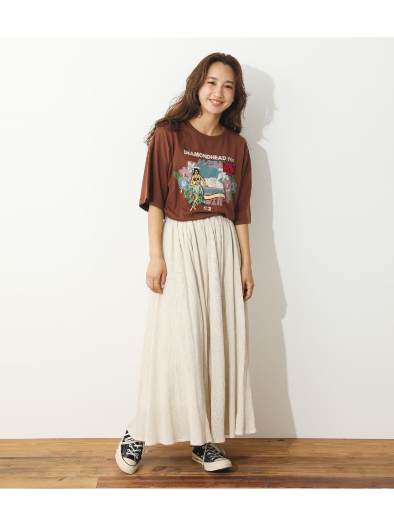 【SALE／60%OFF】RODEO CROWNS WIDE BOWL クレープマキシスカート ロデオクラウンズワイドボウル スカート ロング・マキシスカート ブラック ホワイト ブルーのサムネイル