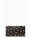 【SALE／65%OFF】kate spade new york ステイシー グリマー ドット プリント ラージ スリム バイフォールド ウォレット ケイトスペードニューヨーク 財布・ポーチ・ケース 財布 ブラック【送料無料】