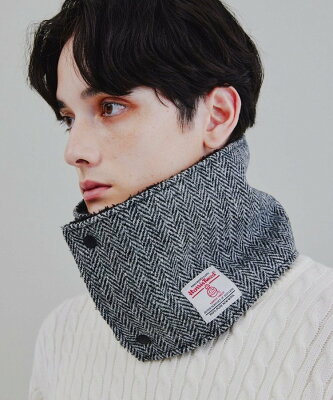 【SALE/5%OFF】tk.TAKEO KIKUCHI ハリスツイード生地使用 ネックウォーマー マフラー / Harris Tweed ティーケータケオキクチ ファッション雑貨 マフラー・ストール・ネックウォーマー グレー ブラック グリーン レッド【送料無料】
