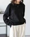 【SALE/36%OFF】La-gemme フラワーデザインハイゲージニット ラジュール トップス ニット グレー ベージュ ブラック