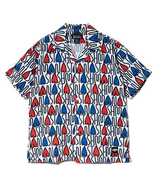 GSC MENS SELECT MANASTASH/マナスタッシュ GAUZE MANALOHA SHIRT (MENS) ゴースローキャラバン トップス シャツ・ブラウス レッド オレンジ